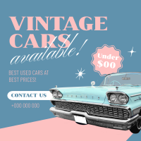 Vintage Cars Available Linkedin Post