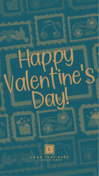 Rustic Retro Valentines Greeting YouTube Short Image Preview