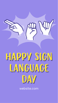 Hey, Happy Sign Language Day! Facebook Story