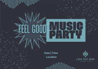 Feel Good Party Postcard Design
