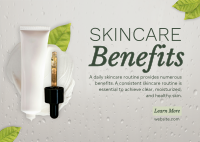 Skincare Benefits Organic Postcard