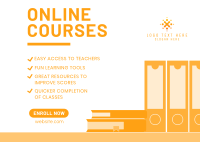 Online Courses Postcard Design