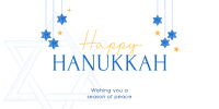 Simple Hanukkah Greeting Twitter Post