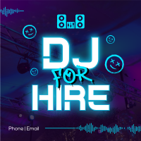 Hiring Party DJ Instagram Post Design