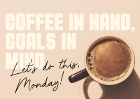 Coffee Motivation Quote Postcard