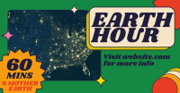 Retro Earth Hour Reminder Facebook Ad