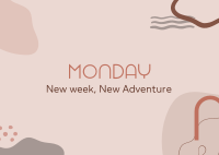 Monday Adventure Postcard Image Preview