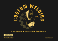 Custom Welding Badge Postcard