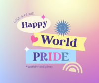 Gradient World Pride Facebook Post