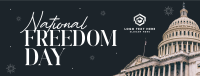 Freedom Day Fireworks Facebook Cover Image Preview