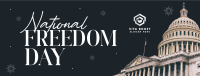 Freedom Day Fireworks Facebook Cover Image Preview