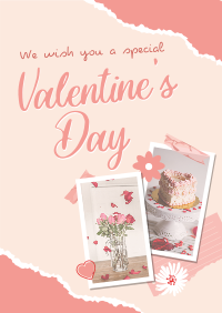 Scrapbook Valentines Greeting Poster