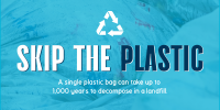 Sustainable Zero Waste Plastic Twitter Post Design