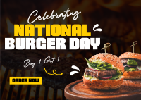 National Burger Day Celebration Postcard