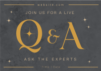 Simple Question & Answer Postcard Design