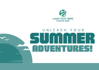 Minimalist Summer Adventure Postcard