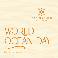 Minimalist Ocean Advocacy Linkedin Post