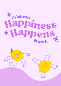 Celebrate Happiness Month Poster