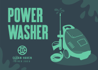 Power Washer Rental Postcard Image Preview