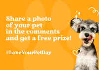 Cute Pet Lover Giveaway Postcard