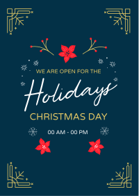 Open On Holidays Flyer