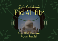 Eid Al Fitr Greeting Postcard