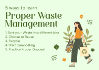 Proper Waste Management Postcard