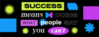 Quirky Success Quote Facebook Cover Image Preview