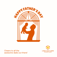 Father & Child Window Instagram Post Design