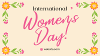 Women's Day Floral Corners Facebook Event Cover