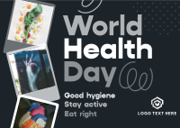 Retro World Health Day Postcard