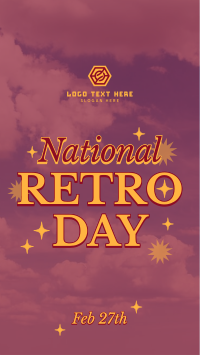 National Retro Day Clouds Instagram Reel Image Preview