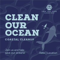 Clean The Ocean Instagram Post Design