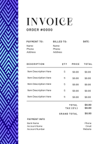 Modern Geometric Pattern Invoice