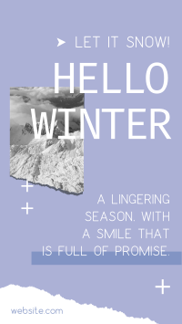 Hello Winter Facebook Story