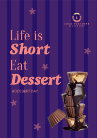 Dessert Life Quote Poster