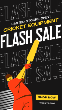 Cricket Equipment Sale Facebook Story