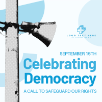 Modern Democracy Celebration Instagram Post Design