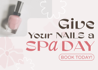 Nail Spa Day Postcard Image Preview