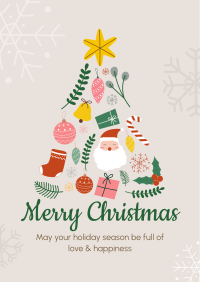 Christmas Tree Collage Poster