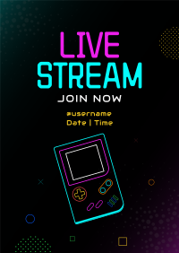 Neon Game Stream Poster