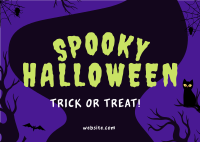Spooky Halloween Postcard