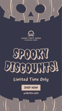 Halloween Pumpkin Discount Facebook Story Design