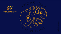 Anzac Day Minimalist Zoom Background Design