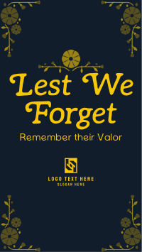 Remember their Valor Facebook Story