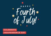 Sparkling Fourth of July Postcard