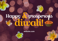 Diwali Flower Postcard Design