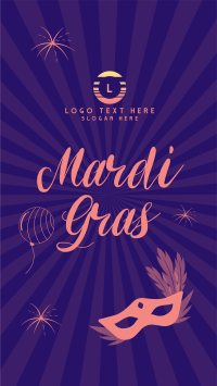 Mardi Gras Facebook Story Design