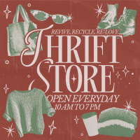 Retro Thrift Shop Instagram Post