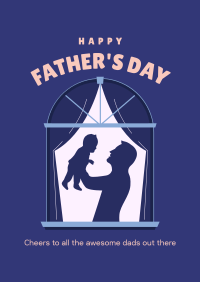 Father & Child Window Poster